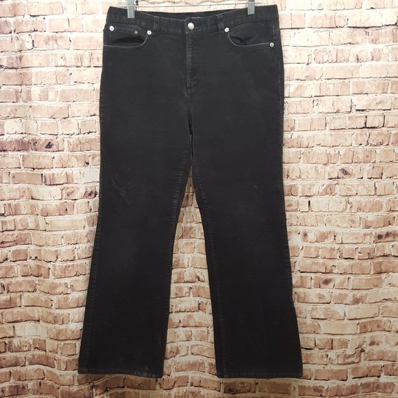 Chaps Corduroy Pants Black Size 12P - Picture 1 of 11